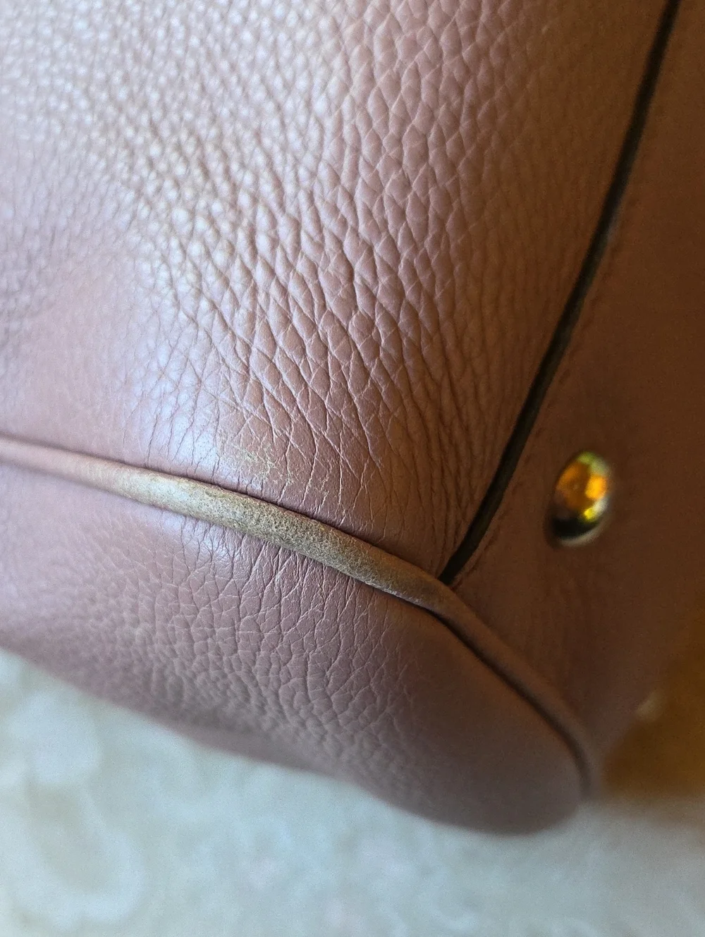 Gucci Pink Lavender Leather Tote with Bamboo Handles